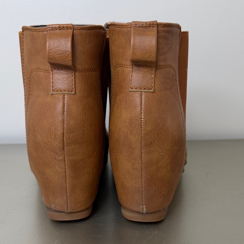 Brown Wedge Ankle Boot Size 8 - Picture 5 of 13